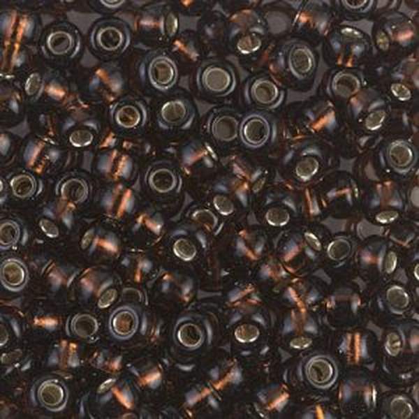 6/0 Miyuki Silver Lined Dark Topaz 20-gram tube