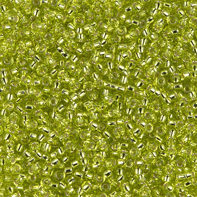 11/0 Miyuki Silver Lined Chartreuse 24-gram tube