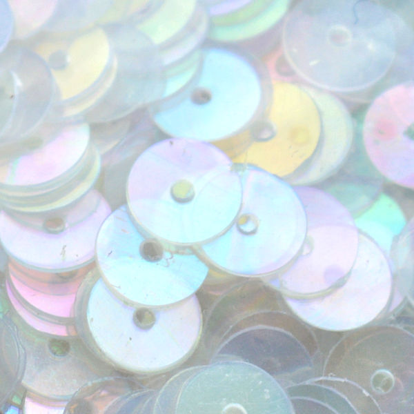6mm Flat Clear Iridescent 50 Grams