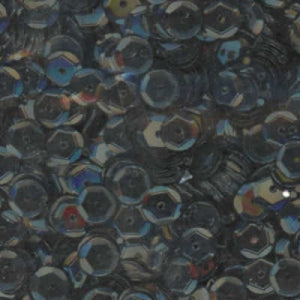 6mm Slightly Cupped Black Glossy (no iridescence) 50 Grams