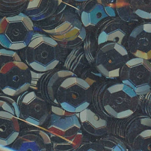 8mm Slightly Cupped Black Glossy (no iridescence) 50 Grams