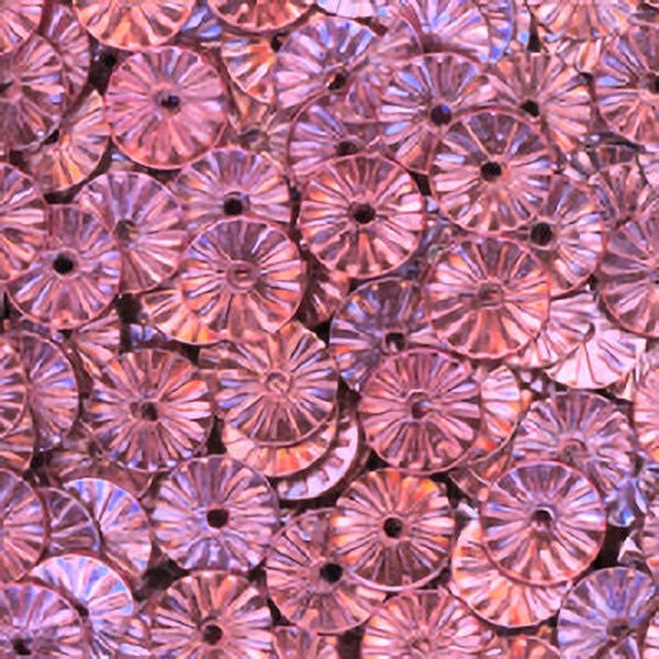 Metallic 6mm Flat Embossed Pink