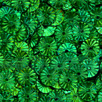 Metallic 6mm Flat Embossed Green