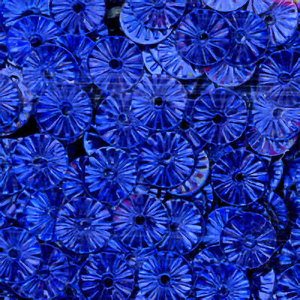 Metallic 6mm Flat Embossed Cobalt Blue
