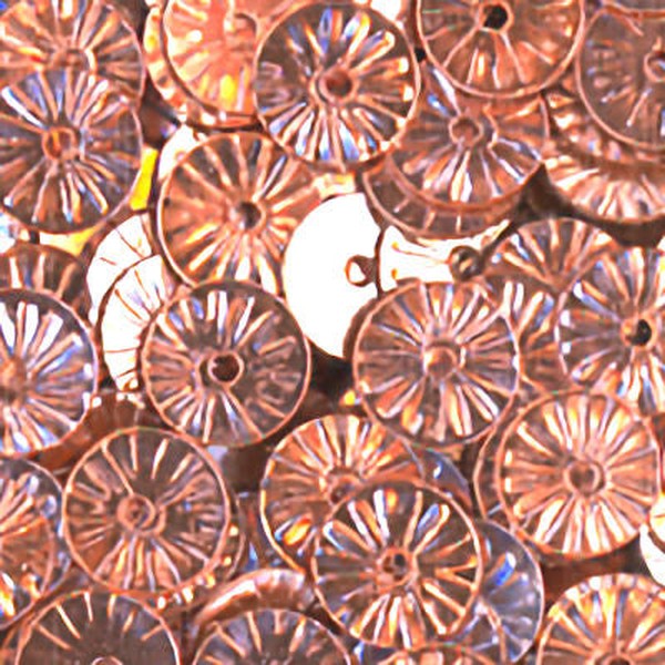 Metallic 6mm Flat Embossed Pale Peach