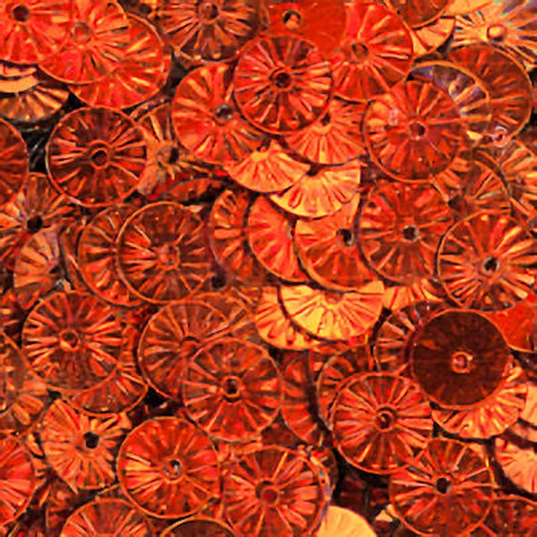 Metallic 6mm Flat Embossed Orange