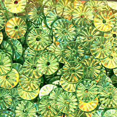 Metallic 6mm Flat Embossed Spring Green