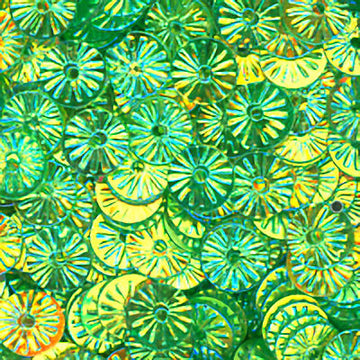 6mm Flat Embossed Crystal Iris Sour Apple 50 Grams