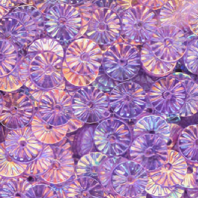 6mm Flat Embossed Crystal Iris Wild Orchid