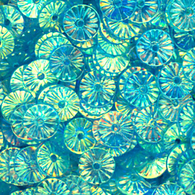6mm Flat Embossed Crystal Iris Bali Breeze