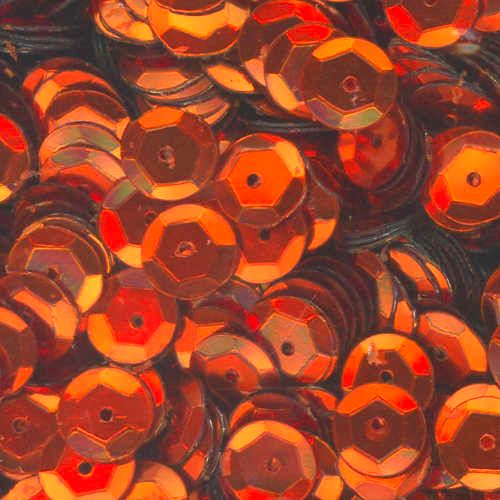 8mm Slightly Cupped Metallic Orange 50 grams