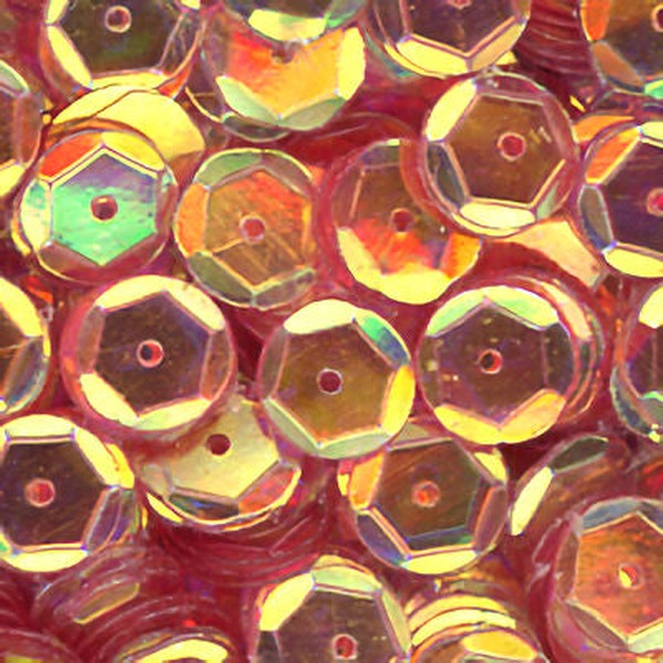8mm Slightly Cupped Crystal Iris Pinkadilly Circus