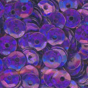 4mm Slightly Cupped Hologram Grape
