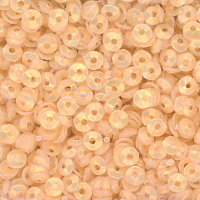 3mm Fully Cupped Opalescent Cashmere 50 grams