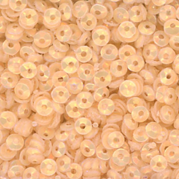 3mm Fully Cupped Opalescent Cashmere 50 grams