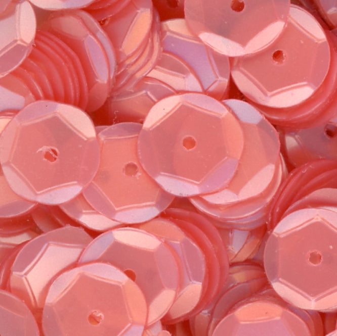 8mm Slightly Cupped Satin Blush