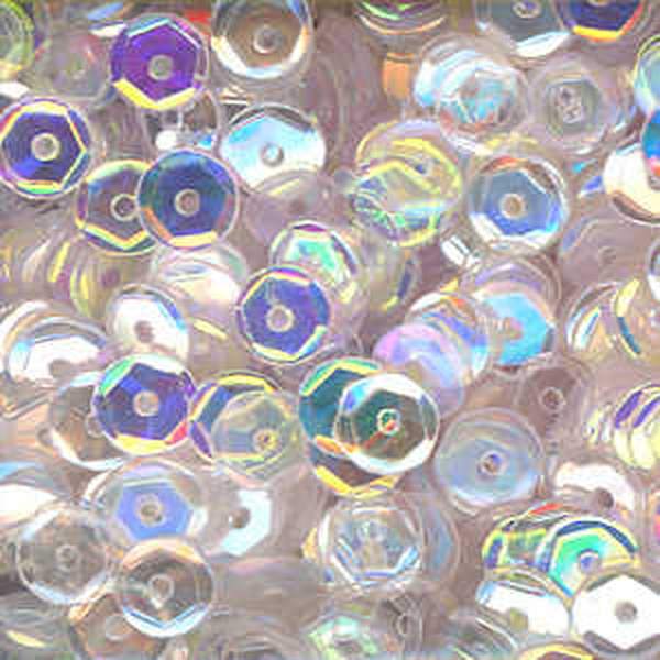 4mm Slightly Cupped Let's Be Clear Sequin blend