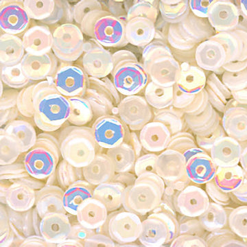 4mm Slightly Cupped Ivory Tower Sequin blend