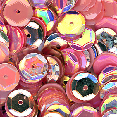 8mm Slightly Cupped Blushing Bride Sequin blend