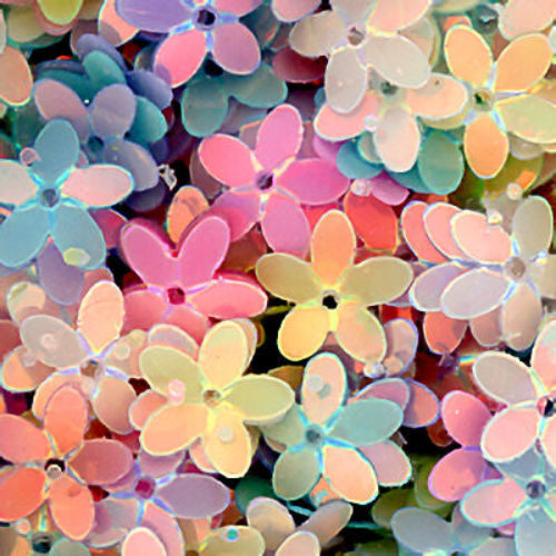 10mm Cupped Opalescent Flower Mix