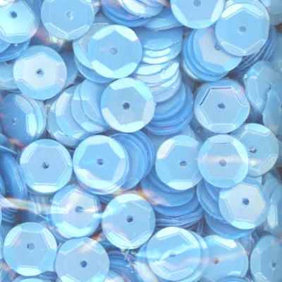 8mm Slightly Cupped Satin Light Powder Blue 50 Grams