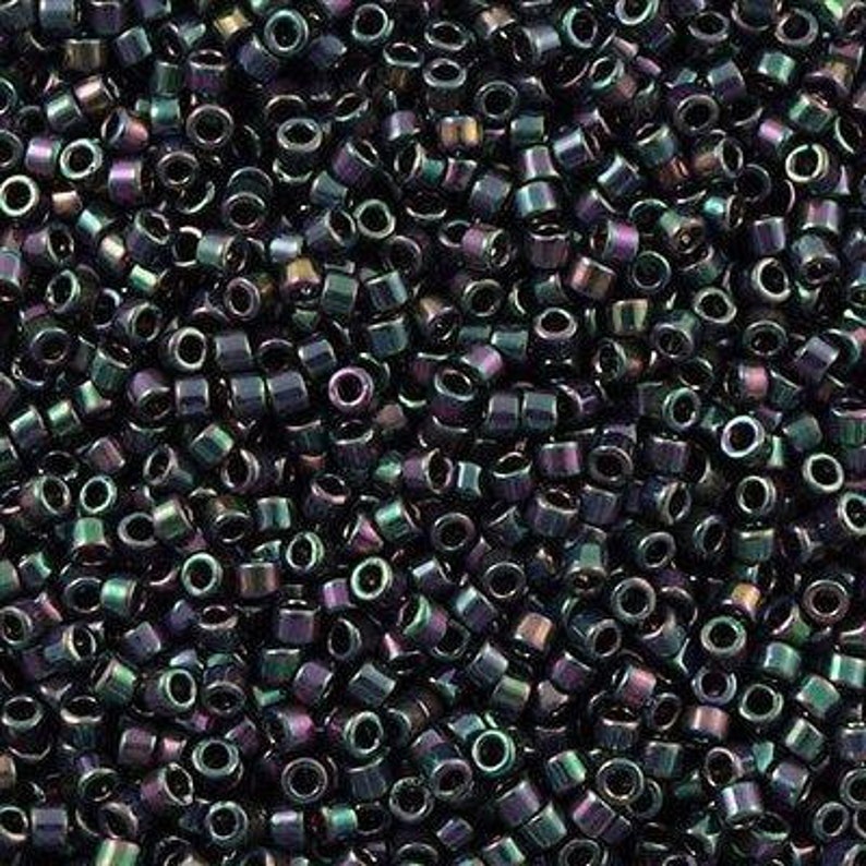 Delica 11/0 Metallic Plum Green