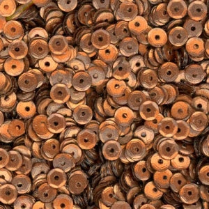 4mm Slightly Cupped Satin Copper 50 Grams