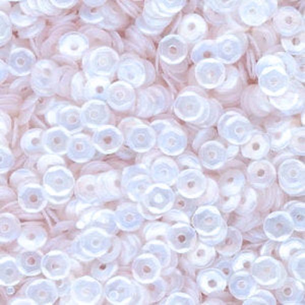 4mm Slightly Cupped Satin White 100 Grams