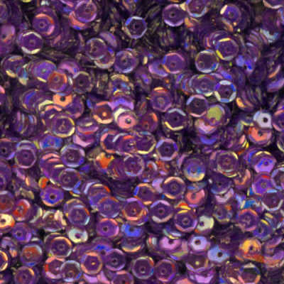 4mm Slightly Cupped Iridescent Dark Purple 50 Grams