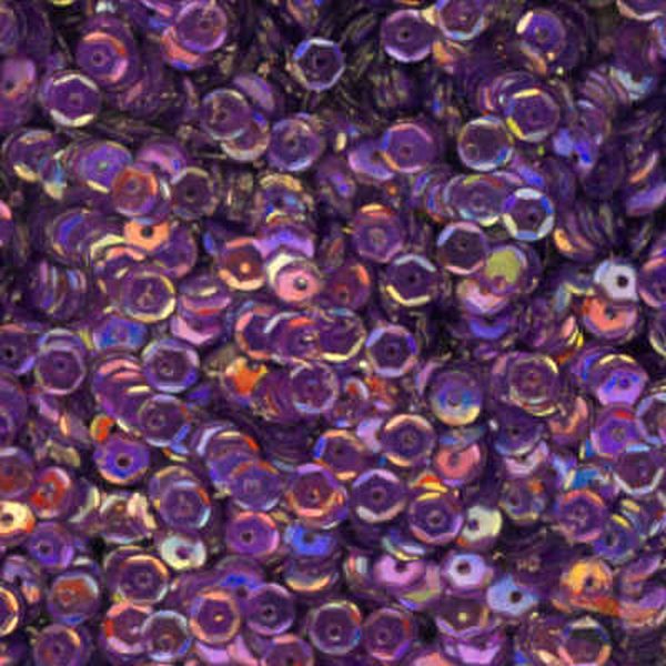 4mm Slightly Cupped Iridescent Dark Purple 50 Grams