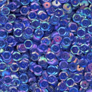 5mm Slightly Cupped Iridescent Peacock Blue 50 Grams