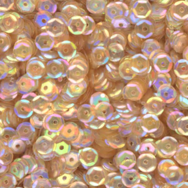 5mm Slightly Cupped Iridescent Light Brown 50 Grams