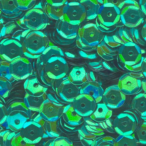 6mm Slightly Cupped Metallic Green 50 grams