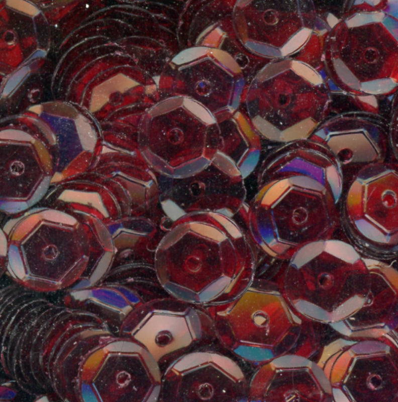 6mm Slightly Cupped Ruby Slipper (no iridescence) 50 Grams