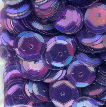 8mm Slightly Cupped Iridescent Dark Purple 50 Grams