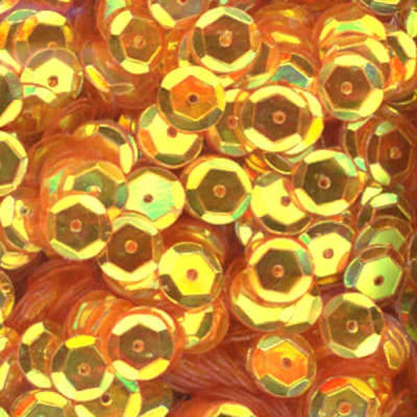 10mm Slightly Cupped Crystal Iris Sunglow 50 Grams