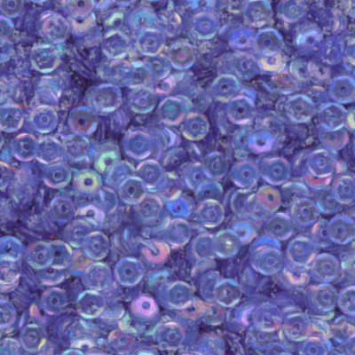4mm Slightly Cupped Iridescent Cornflower Blue 50 Grams