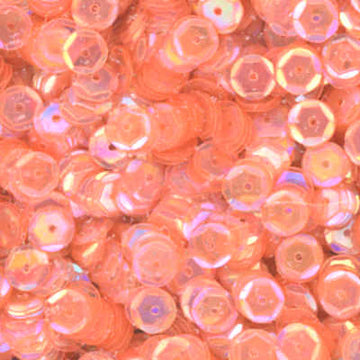 6mm Slightly Cupped Iridescent Peach 50 Grams