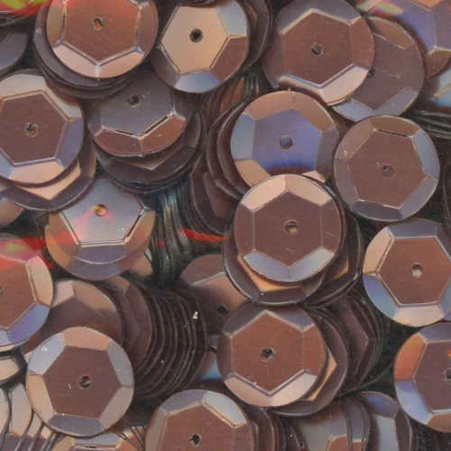 8mm Slightly Cupped Satin Chocolate Brown 50 Grams