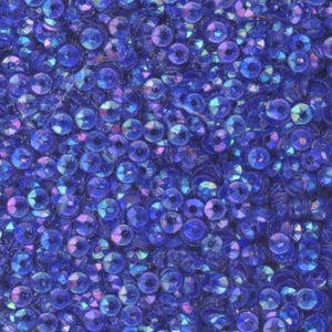 3mm Fully Cupped Iridescent Peacock Blue 50 Grams