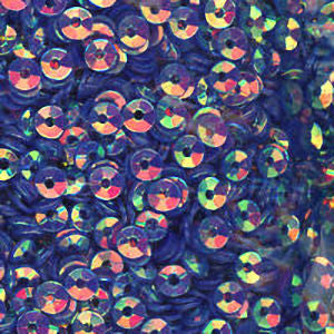 3mm Fully Cupped Crystal Opaque Blue Streak 50 grams