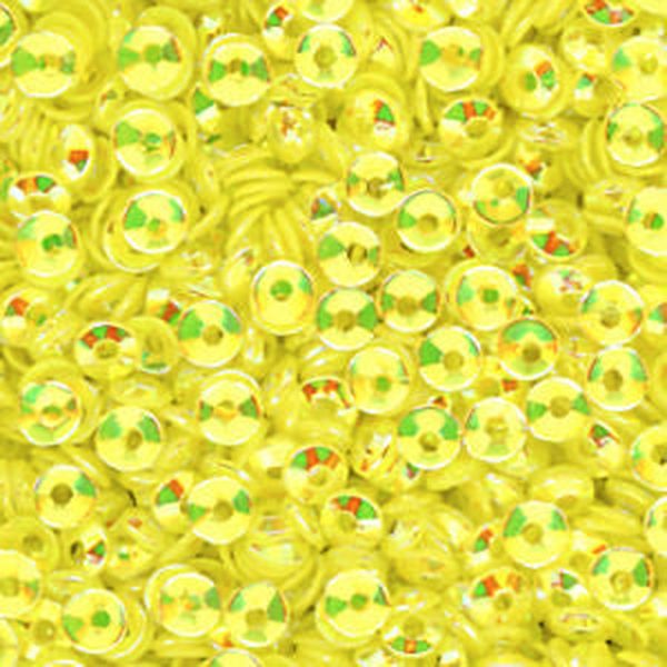 3mm Fully Cupped Crystal Opaque Lt. Lemon Yellow