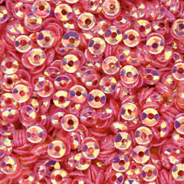 3mm Fully Cupped Crystal Opaque Rosy Outlook