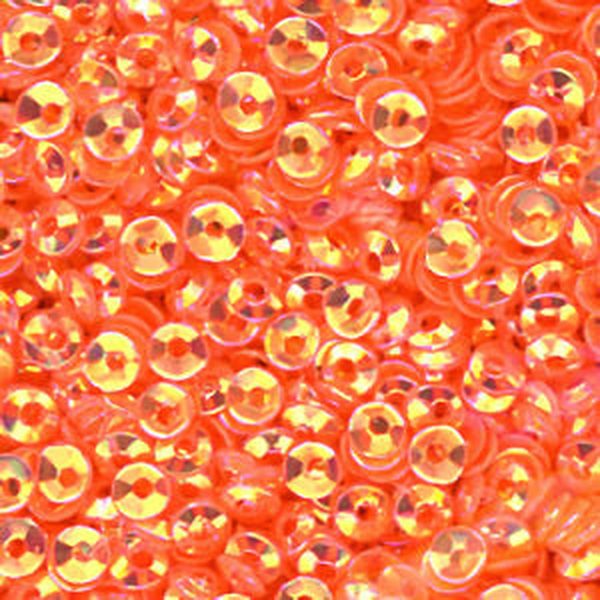 3mm Fully Cupped Crystal Opaque Atomic Orange 50 grams