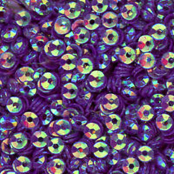3mm Fully Cupped Crystal Opaque Ultraviolet