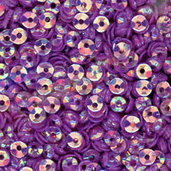 3mm Fully Cupped Crystal Opaque Plum Dandy
