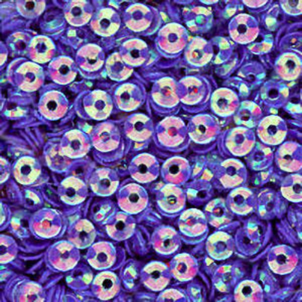 3mm Fully Cupped Crystal Opaque Periwinkle 50 grams