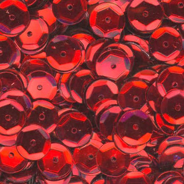 10mm Slightly Cupped Metallic Red 50 Grams