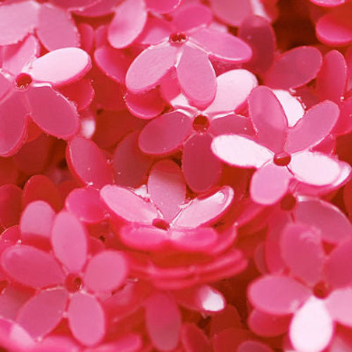 10mm Cupped Flower Satin Pink 50 Grams
