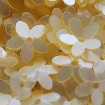 10mm Fully Cupped Flower Satin Pale Yellow 50 Grams